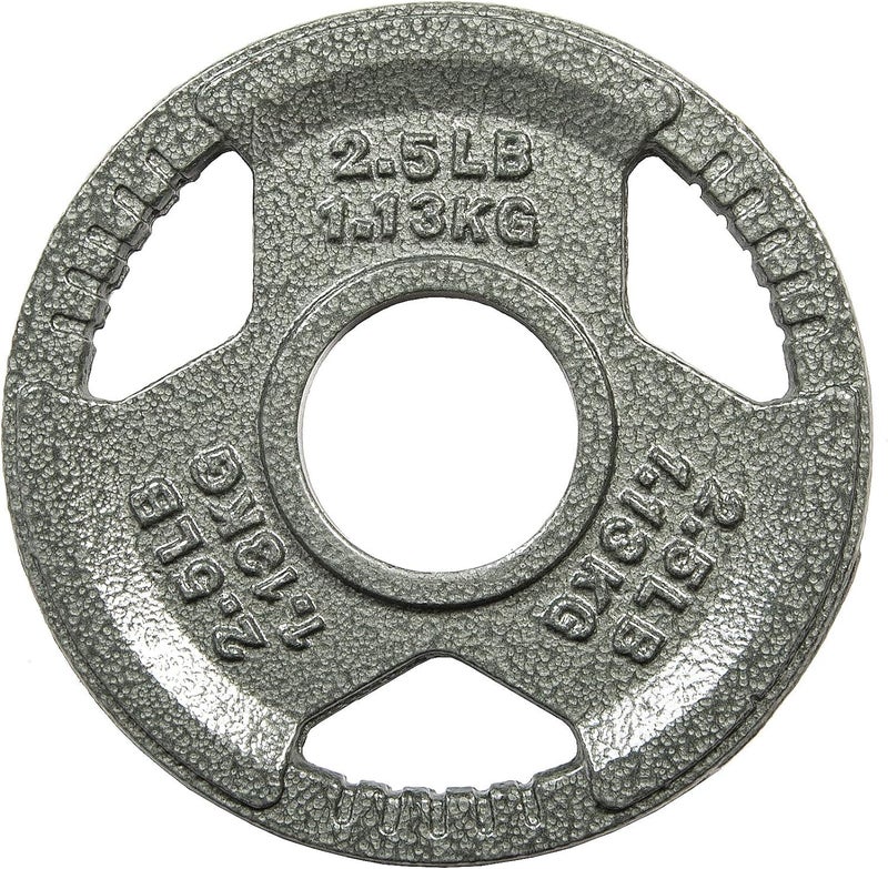 HulkFit 2-inch Iron Plate for Strength Training, Weightlifting, Single (2.5 Pounds), Silver - Image 1